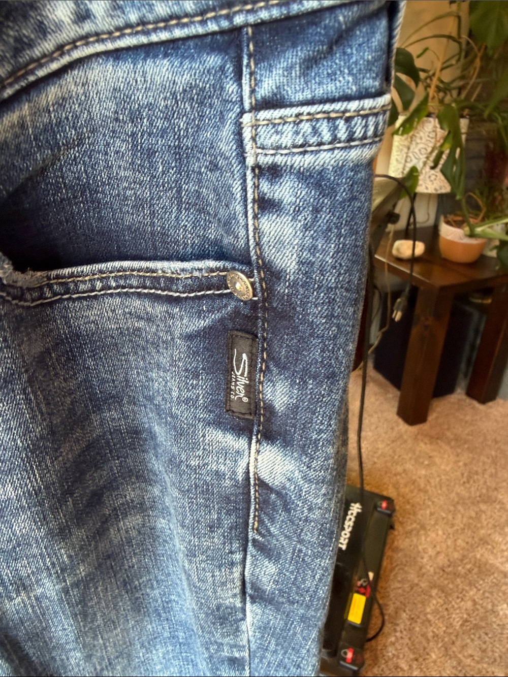 Silver Jeans Dark Blue Boyfriend Straight-Leg Jeans - Picture 6 of 6